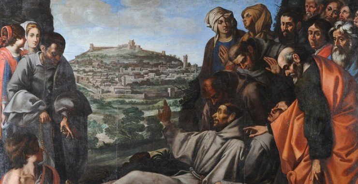 La benedizione di Francesco alla città di Assisi